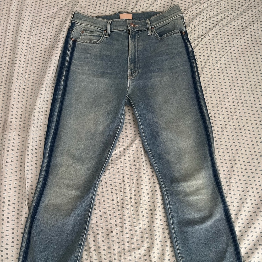 MOTHER Stunner Zip Ankle Step Fray Skinny